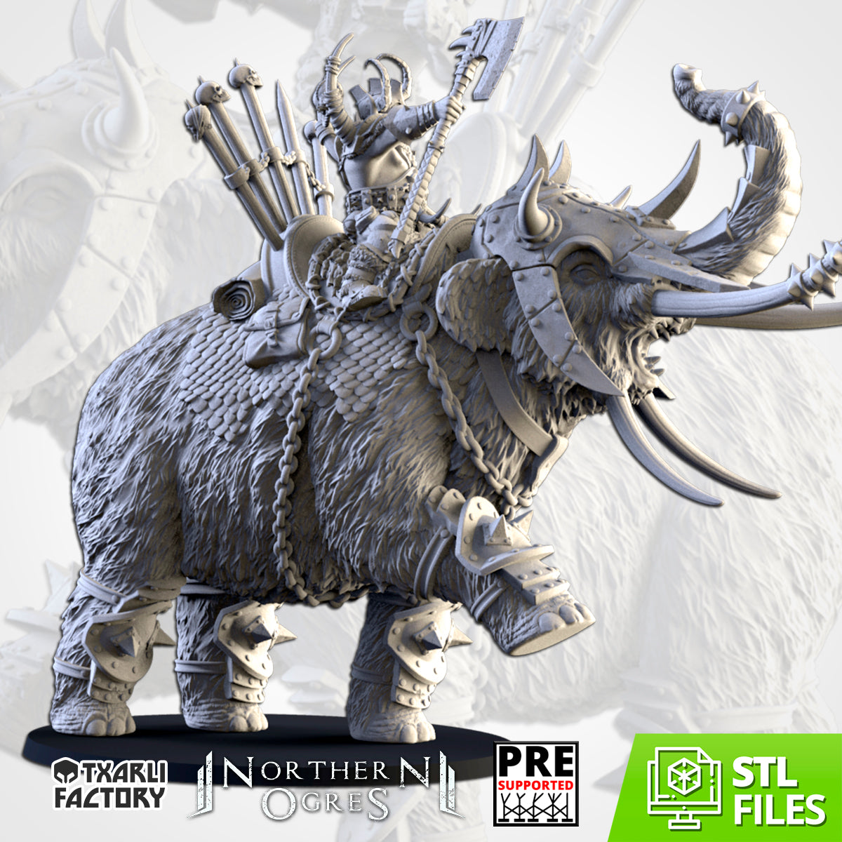 Northern ogres Khan on mammoth