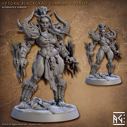 Vesdra - Blackcrag Shaman - pin-up