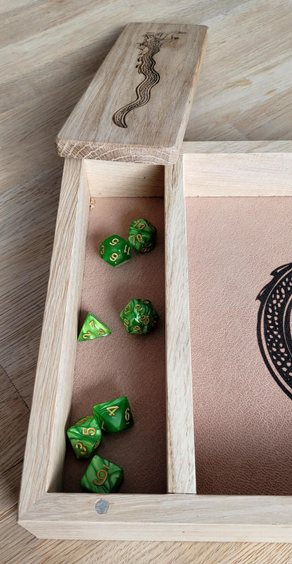 Dice tray with compartment and dice