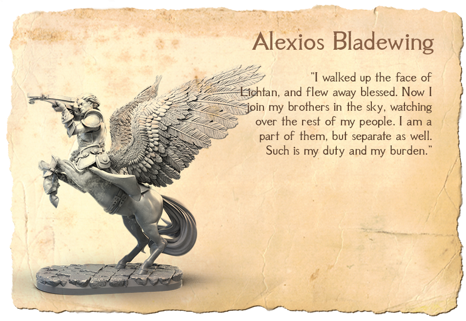 Alexios Bladewing with crossbow