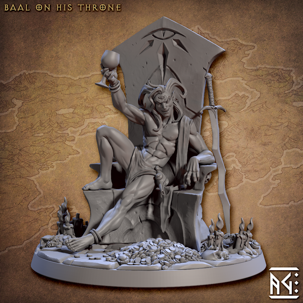 Baal on his throne - pin up