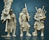 Questing knights on foot