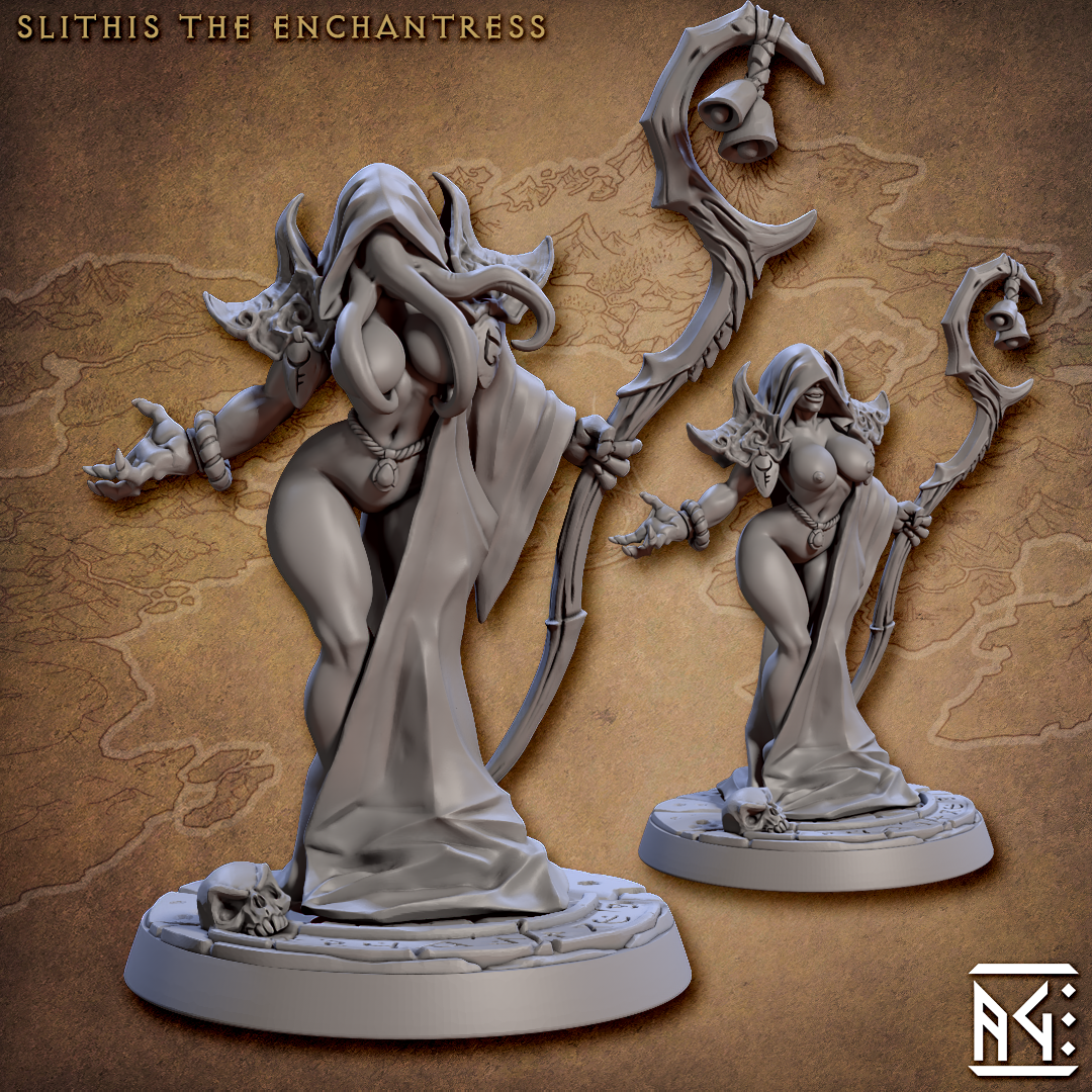 Slithis the Enchantress - pin-up