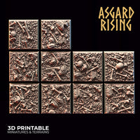 Skull themed bases - square 20x20 mm